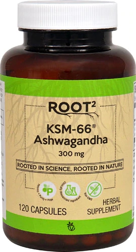 Vitacost ROOT2 KSM-66® Ashwagandha 300mg - 120 Cápsulas