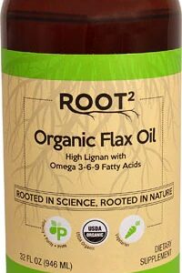 Óleo de Linhaça Orgânico ROOT2 Vitacost High-Lignan 946ml - Rico em Ômega 3