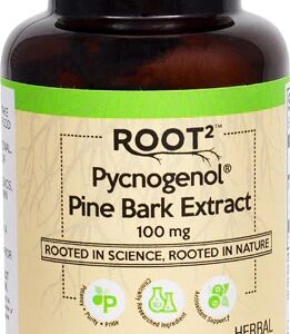 Pycnogenol Vitacost ROOT2 Extrato de Casca de Pinus Marítimo 100mg - 60 Cápsulas