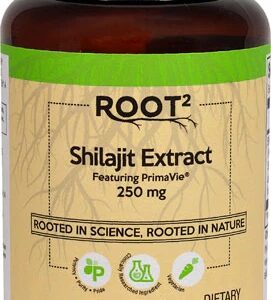 Vitacost ROOT2 Shilajit Extract PrimaVie® 250mg - 120 Cápsulas - Energia e Vitalidade