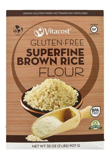 Farinha de Arroz Integral Superfine Vitacost - Sem Glúten e Não Transgênica - 907g (2 lbs)