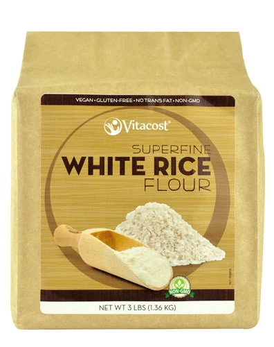 Farinha de Arroz Branco Superfine Vitacost - Não OGM e Sem Glúten - 1.36kg
