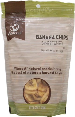 Chips de Banana Doce Vitacost - 170g - Lanche Saudável e Delicioso
