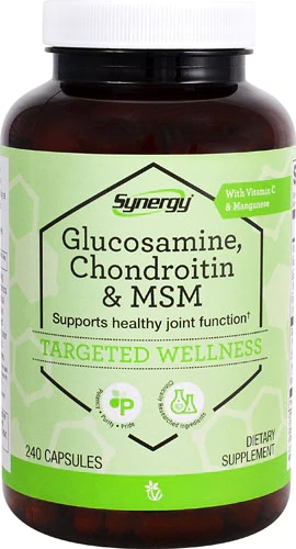 Vitacost Synergy Glucosamina Condroitina MSM com Vitamina C e Manganês - 240 Cápsulas