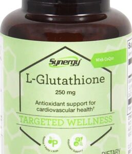 Vitacost Synergy L-Glutathione com CoQ10 - 250mg L-Glutathione + 100mg CoQ10 - 60 Cápsulas
