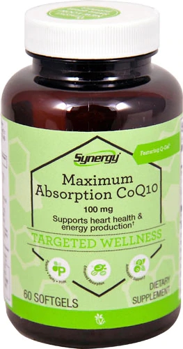 Vitacost Synergy Maximum Absorption CoQ10 Q-Gel 100mg - 60 Cápsulas Gelatinosas