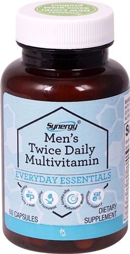 Vitacost Synergy Men's Twice Daily Multivitamínico - 60 Cápsulas: Energia e Bem-Estar Essencial