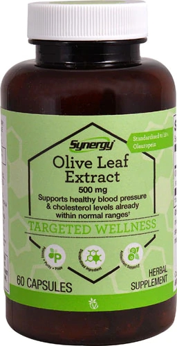 Extrato de Folha de Oliveira Vitacost Synergy - Padronizado - 500 mg - 60 Cápsulas