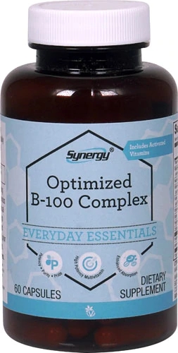 Vitacost Synergy Optimized B-100 Complex 60 Cápsulas - Absorção Otimizada