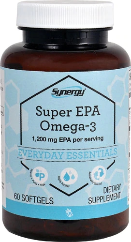 Vitacost Synergy Super EPA Ômega-3 - 1200mg por Dose - 60 Cápsulas Gelatinosas