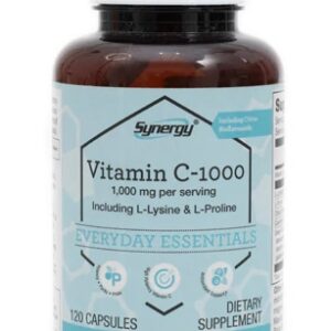 Vitacost Synergy Vitamina C-1000 com L-Lisina & L-Prolina - 120 Cápsulas