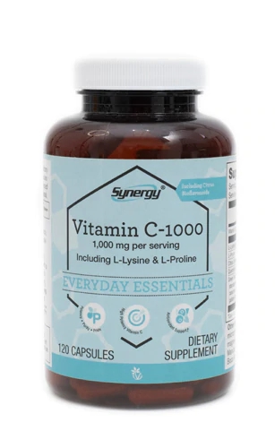 Vitacost Synergy Vitamina C-1000 com L-Lisina & L-Prolina - 120 Cápsulas