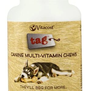 Vitacost Tag Canine Multi-Vitamínico Mastigável - 60 Tabletes