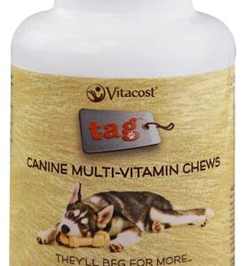 Vitacost Tag Canine Multi-Vitamínico Mastigável - 120 Tabletes Mastigáveis para Cães