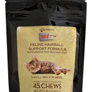 Comprar vitacost - tag feline hairball support formula chicken liver flavor -- 45 chewables preço no brasil cat grooming pet health suplementos em oferta suplemento importado loja 79 online promoção -