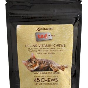 Comprar vitacost - tag feline vitamin chews chicken liver flavor -- 45 chewables preço no brasil cat grooming pet health suplementos em oferta suplemento importado loja 49 online promoção -