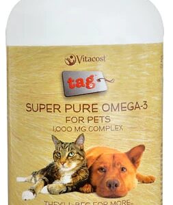 Vitacost Tag Super Pure Ômega 3 para Pets - 1000mg - 240 Cápsulas Gelatinosas