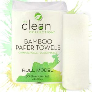 Papel Toalha de Bambu Vitacost Clean Collection - 4 Rolos (300g)