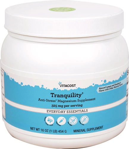 Vitacost Tranquility† Magnesium Supplement Lemon and Raspberry -- 325 mg - 16 oz