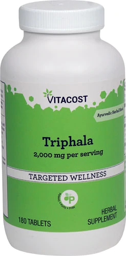 Vitacost Triphala -- 2000 mg per serving - 180 Tablets