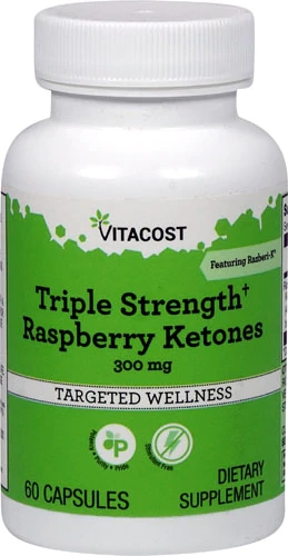 Vitacost Cetona de Framboesa Tripla Força 300mg - 60 Cápsulas