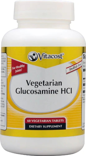 Glucosamina HCl Vegetariana Vitacost 750mg - 60 Comprimidos para Saúde das Articulações
