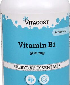 Vitacost Vitamina B1 (Tiamina) 500 mg - 300 Cápsulas | Energia e Bem-Estar