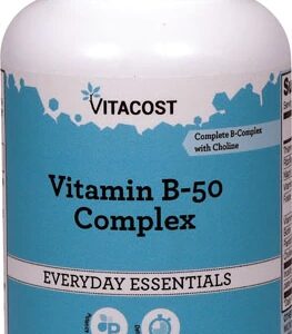 Vitacost Complexo Vitamina B-50 100 Tabletes - Energia e Bem-Estar