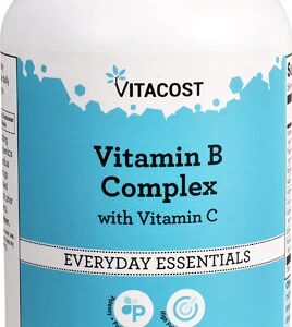 Vitacost Vitamin B Complex com Vitamina C - 180 Cápsulas: Energia e Bem-Estar Essenciais