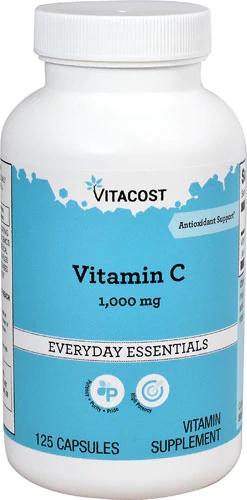 Vitacost Vitamina C 1000mg - 125 Cápsulas - Imunidade e Antioxidante Poderoso
