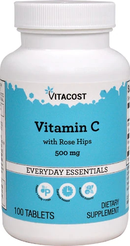 Vitacost Vitamin C with Rose Hips Extract -- 500 mg - 100 Tablets