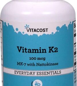 Vitacost Vitamina K2 MK-7 com Nattokinase - 100mcg, 200 Cápsulas Softgel