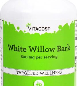 Vitacost Casca de Salgueiro Branco - 800mg por Dose - 100 Cápsulas