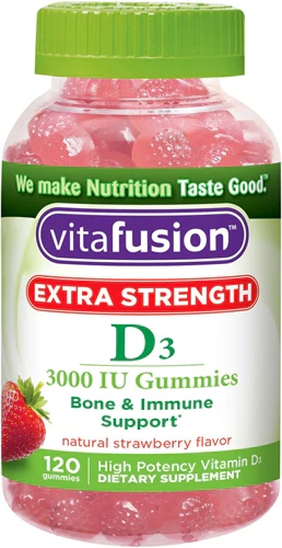 Vitafusion Vitamina D3 Extra Forte Morango 120 Gomas 3000 IU