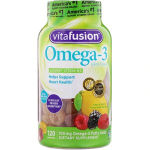 Vitafusion Ômega 3 EPA DHA Sabor Natural Berry Lemonade - 120 Gomas