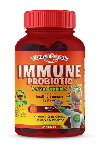 Vitamin Friends Immune Probiotic Vegan Laranja - 60 Gomas Veganas para Imunidade