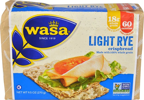 Wasa Crispbread Light Rye - Bolacha de Centeio Integral 269g