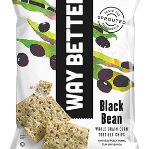 Chips de Tortilha Way Better Snacks Sem Glúten e Não Transgênicos Sabor Feijão Preto - 156g