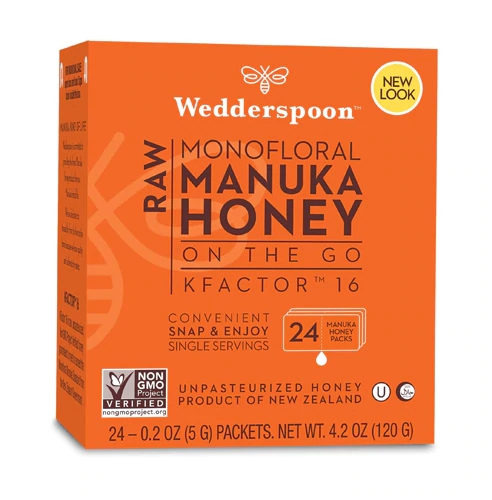 Mel de Manuka Wedderspoon KFactor 16 On The Go 24 Unidades de 15g (360g Total)