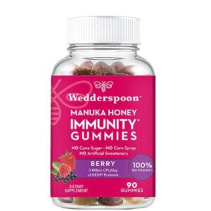 Wedderspoon Manuka Honey Immunity Gummies Berry -- 90 Gummies