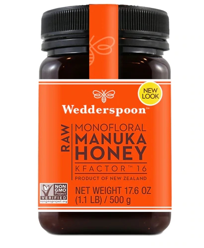 Wedderspoon Raw Manuka Honey KFactor™16 -- 17.6 oz