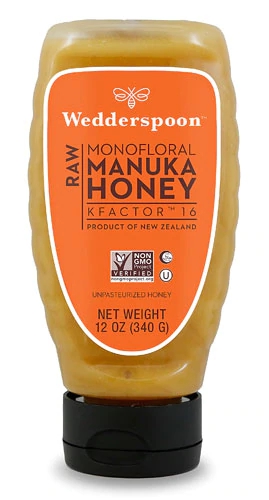 Mel Puro de Manuka KFactor™ 16 Cru e Não Pasteurizado Wedderspoon 340g - Saúde e Bem-Estar Natural