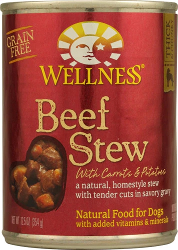 Ração Úmida Wellness Canned Dog Food Carne com Cenoura e Batata - 355g para Cães