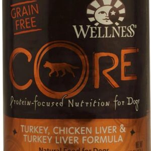 Comprar wellness core® canned dog food grain free turkey chicken liver & turkey liver -- 12. 5 oz preço no brasil dog food & treats pet health suplementos em oferta wet food suplemento importado loja 13 online promoção -