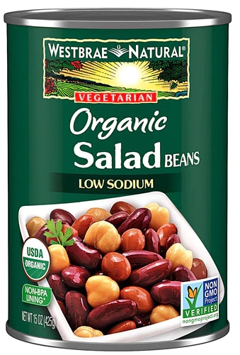 Feijão Orgânico Westbrae Natural para Saladas - 425g - Riqueza e Saúde