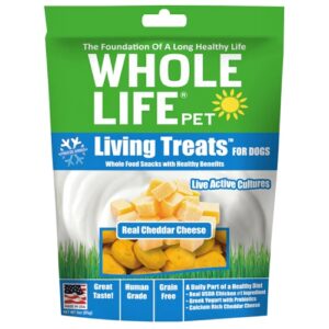 Pet Living Treats Whole Life Cão Sabor Queijo Cheddar Real - 85g