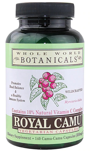 Whole World Botanicals Royal Camu™ 140 Cápsulas Vegetarianas - Super Vitamina C Natural