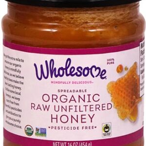Comprar wholesome spreadable organic raw unfiltered honey -- 16 oz preço no brasil food & beverages honey raw honey suplementos em oferta sweeteners & sugar substitutes suplemento importado loja 35 online promoção -