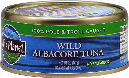 Wild Planet Albacore Wild Tuna No Salt Added -- 5 oz