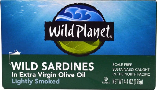 Sardinhas Wild Planet em Azeite Extravirgem - 125g | Proteína e Ômega-3 Essenciais